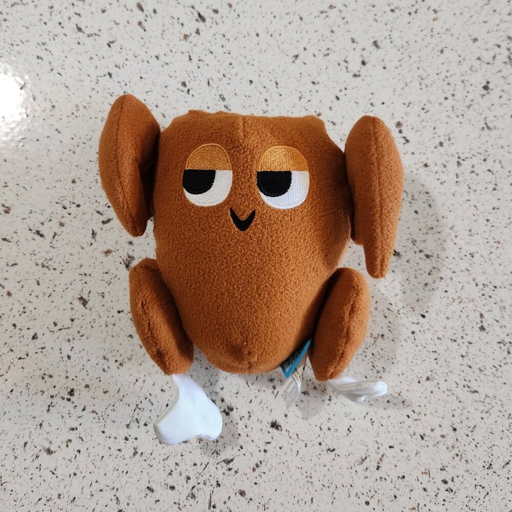 Bark TurKeith Turkey Thanksgiving Squeaky Crinkle Plush Dog Toy sz M/L